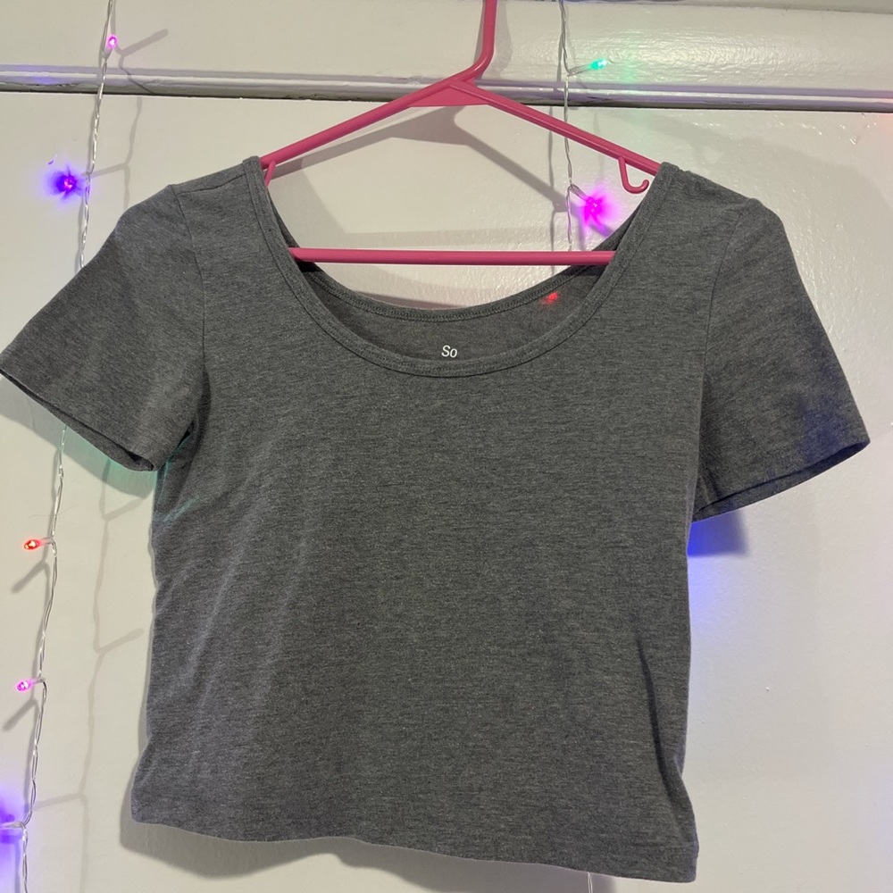 cute dark grey crop top